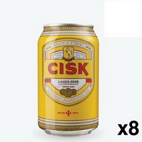 CISK QUALITY PREMIUM LAGER BEER. 330ML. PACKET OF 8